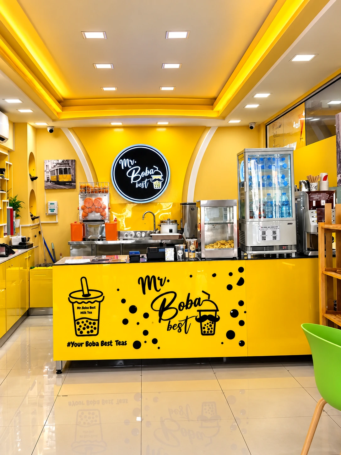 The welcoming Mr. Boba Best store environment