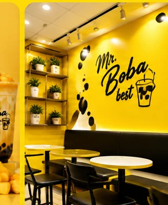 Mr. Boba Best café seating area